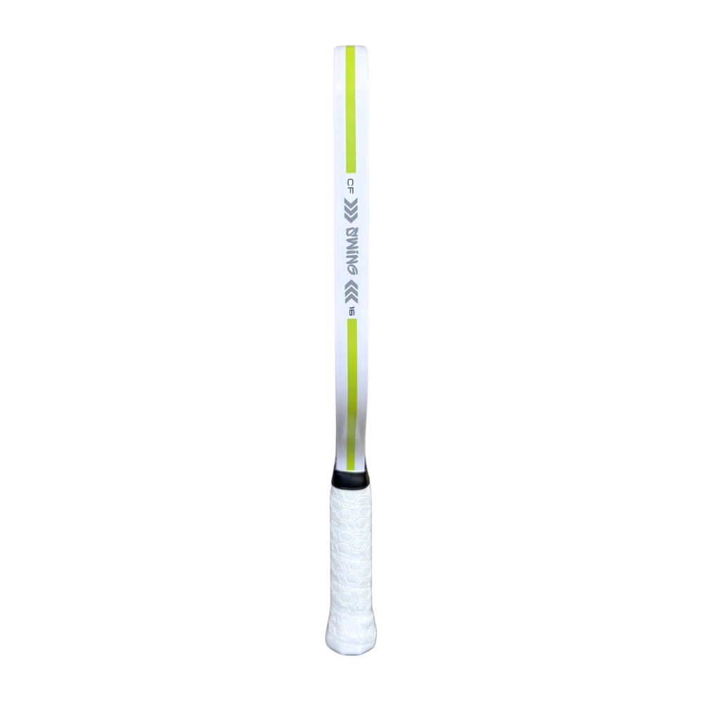 Swing CF Pro X paddle shown in use on a pickleball court